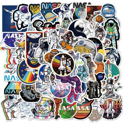 China Waterproof+Eco-friendly 50Pcs Tide Fashion NASA Outer Space Rocket For Boy Graffiti Skateboard Luggage Laptop Bottle PVC Die Cut Stickers for sale