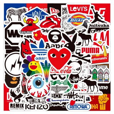 China New Brand Waterproof+Eco-friendly 50pcs/bag High Quality Custom Waterproof Graffiti PVC Vinyl Logo Decorative Stickers For Scooter Suitcase Notebook for sale