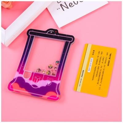 China Anime High Quality Custom Made Acrylic Multiple Glitter Charm Key Chain Shaker Chains With Shake Pieces for sale