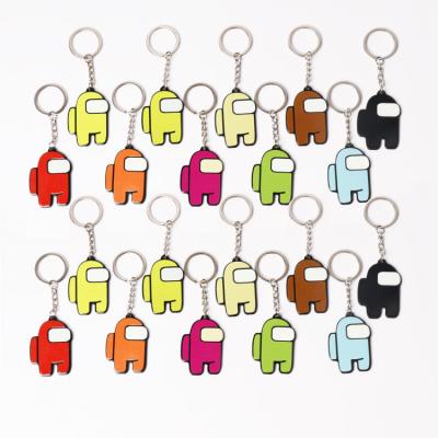 China 2021 Anniversary Promotional Anime Game Among Us Key Chains Trust No AmongUs Game Key Chain Keychain Charms for sale