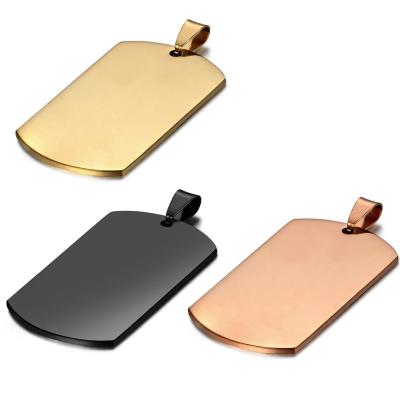 China High Quality Custom Stainless Steel Army Dogtag Pendant Stainless Steel Logo Blank Pendant Classic Engraved for sale