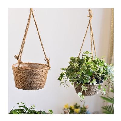 China Durable Factory Direct Hand - Woven Simple Design Customizable Hanging Planter Storage Basket for sale