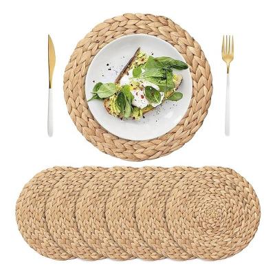 China Factory Direct Natural Plant Plankton Candle Coaster Drinks Coffee Dinner Table Hand - Woven Place Mat for sale