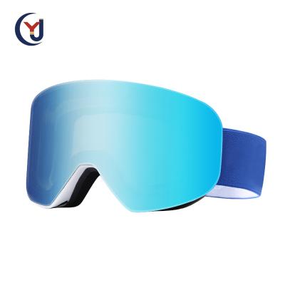 China Wholesale custom designer frameless anti-fog anti-fog Ski Goggles Magnetic winter sports glass snow goggles UV400 OEM for adult choose for sale