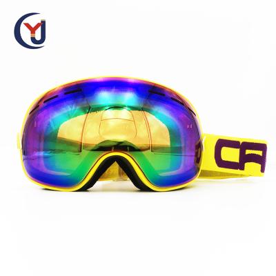 China Custom logo progressive lens circle uv400 snowboarding sports winter child ski snow ski fog goggles for helmet for sale