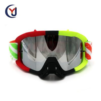 China OEM Logo Custom Design Sport UV400 Motorcycle Glass Motocross MX Windproof Fog Goggles for sale