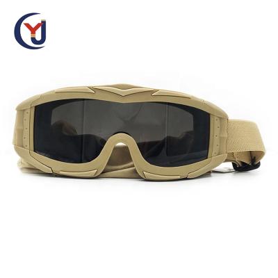 China TPU Glass Frame 2.8mm Military Shooting Goggles Anti Fog PC Airsoft Ballistic Durable High Print Glass Custom Tan for sale