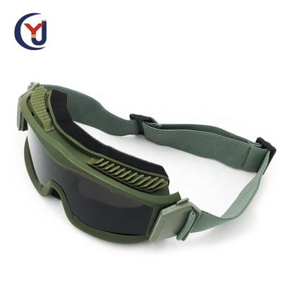 China High Impact Airsoft Military Army Military Safety Glasses Adjustable Strap Smoke Glass Black Tactical Goggles for sale