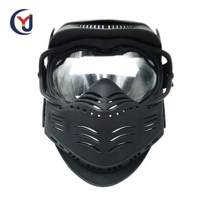 China Double lens safety mask anti-fog transparent paintball mask for sale