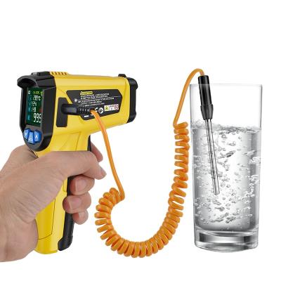 China New Products LCD Display Handheld Thermometer -50~800 with Humidity and Dew Point IRT K type probe Thermometer Gun for sale