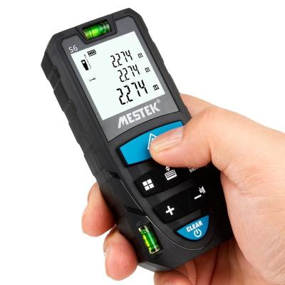 China Mestek S6 Laser Digital Distance Measuring Meter Distance Meter Data Storage with Backlit LCD High-precision Distance Meter for sale