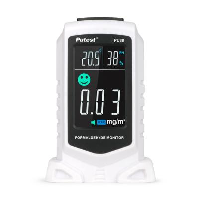 中国 Digital Formaldehyde Detector Meter Gas Analyzers Tester Sensor Analyzers Unit Air Quality Temperature Humidity Tester With LCD 販売のため