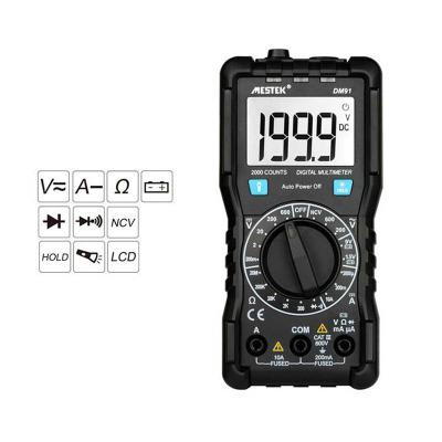 중국 MESTEK DM91 NCV Digital Multimeter 2000 Counts HFE AC/DC Voltage Meter Flash Light Back Light Large Screen Multimeter for sale 판매용