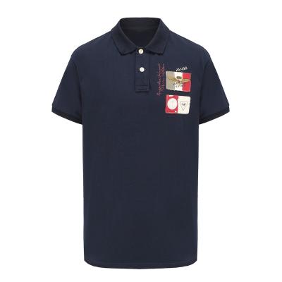 China Men's Breathable Applique Embroidery Polo Shirt OEM Short Sleeve Service Printed Polo Shirt for sale