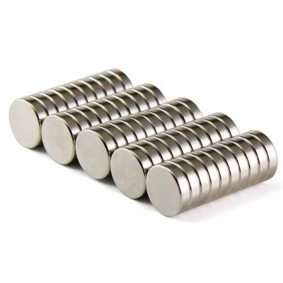 China Industrial magnet n52 plating round Ni D12*3mm neodymium disc magnet for sale