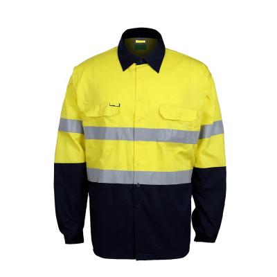 China Custom Safety Hivis Shirt Cotton FR Workwear Work Shirt for sale