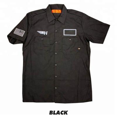 China Breathable Men's Work Shirt Men's Industrial Short Sleeve Work Shirt Uniform Customized Logo Shirts for sale