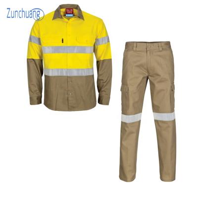 China Polyester Anti Static High Visibility Anti Static Professional Construction Uniform Workwear for sale