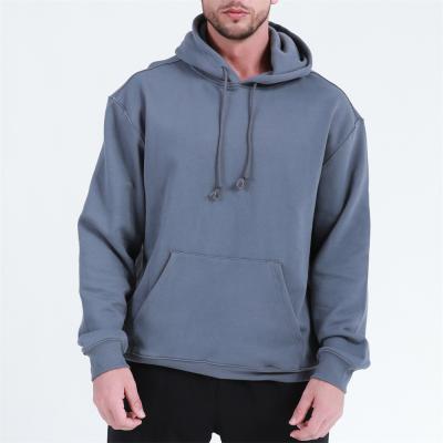 China Custom 100% Cotton Heavy Weight Mens Anti-Wrinkle Simple Custom Logo Hoodies Men's Pullover Hoodie for sale