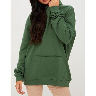 China OEM Service Women Apparel Manufacturer Big Kangaroo Single Drawstring Loose Pocket Custom Oversized Loose Hoodie For Women for sale