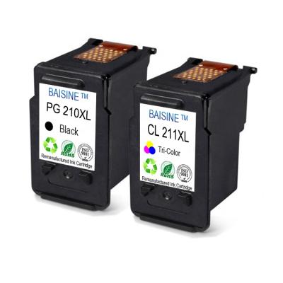 China COMPATIBLE Baisine Best PG-210XL CL-211XL Hot Selling Premium Quality Ink Cartridge Compatible For Canon PG 210XL CL 211XL Ink Cartridge for sale