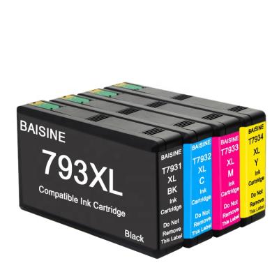 China Hot selling COMPATIBLE BAISINE compatible for Epson 793XL T7931 T7932 T7933 T7934 E-7931 Non-original Workforce WF-5113 WF-5623 ink cartridge for sale