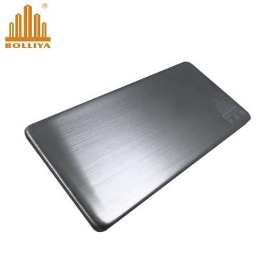 China Exterior Fireproof Stainless Mirror Hairline SS 4mm Panel For Facade Cladding for sale