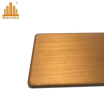 China Traditional Copper Brushed Aluminum Composite Panel for sale