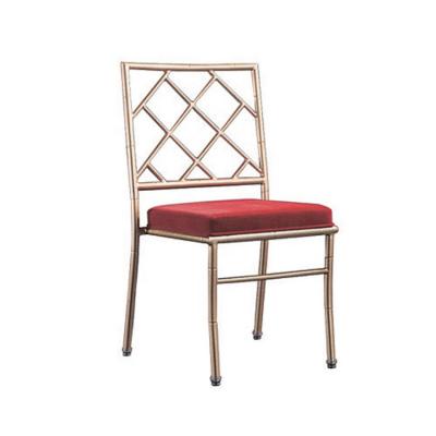 China Aluminum cross back hotel chair classic chiavari chairs for dining room for sale