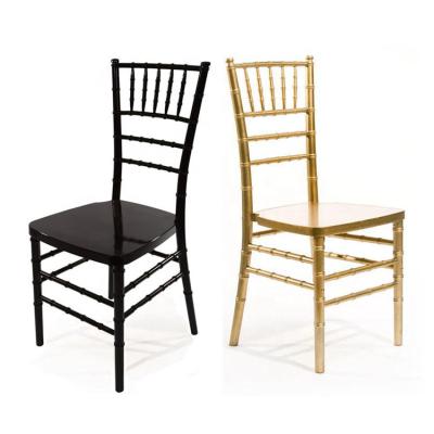 China Wedding chiavari hotel chair black and gold acrylic resin chair for sale