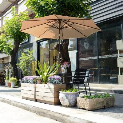 China With Angel Adjustable Tilt 9' Outdoor Patio Umbrella Table Market Umbrella with Push Button/Crank Tilt, 8 Ribs for sale