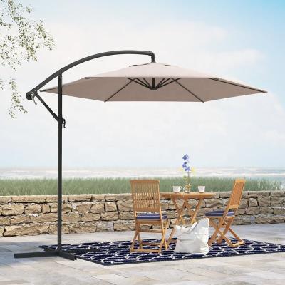 China With Angel Adjustable Promotional 10' Patio Banana Umbrella Offset Cantilever Hanging Style Large For Outdoor Balcony Table Or Large Garden Patio for sale