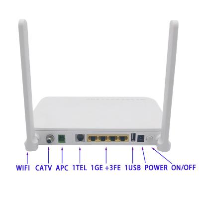 China HK730 WiFi EPON ONU CATV 2.4G WiFi 1GE 3FE 1TEL Wifi Router Modem for sale