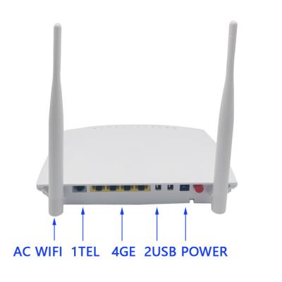 Китай HG260P WiFi XPON ONU 4GE 1TEL 2.4g / 5g WiFi ONU ONT 20KM Transmission продается