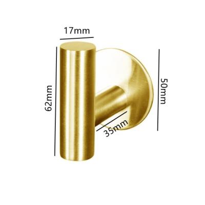 China SUS 304 Stainless Steel SUS 304 Stainless Steel Single SUS 304 Stainless Steel Towel Robe Hook Robe Hook Gold For Bath Kitchen Hotel Contemporary Style for sale