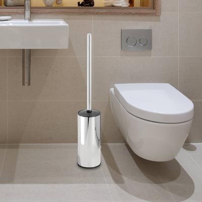 China China Factory Outlet Stainless Steel Cleaning Brushes Long Lasting Standing Type Toilet Bowl Brush With Holder for sale