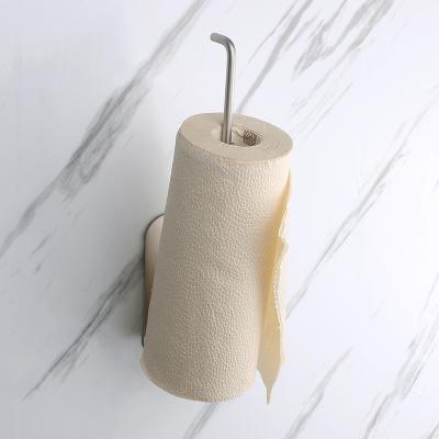 China Wholesale Modern Bathroom Kitchen Room Accessaries No Drill Self Adhesive Toilet Paper Towel Holder for sale