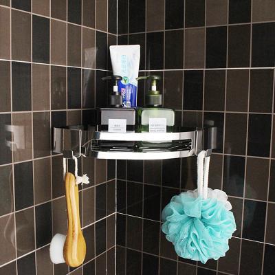 China Wall Mounted Type Bathroom Shelf Organizer Tripod Wall Mounted Type Manufacturer Tripod Mount Rotating On Adhesive Tape Bathoom for sale