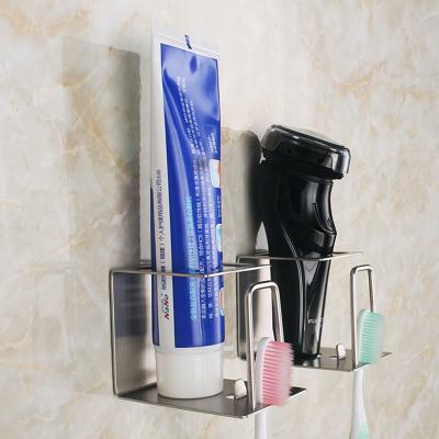 China Sustainable Sustainable No Drilling Toothpaste Dispenser And Brush Holder Toothbrush for sale