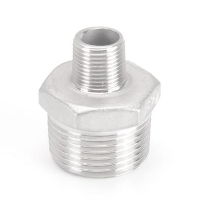 China Hydraulic Hose Fitting Mount Hydraulic Hex Reducing Nipple 304 Stainless Steel Hex Nipple for sale