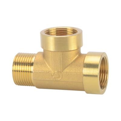 China Hydraulic Water Parts Brass Pipe Fittings MFF Tee for sale