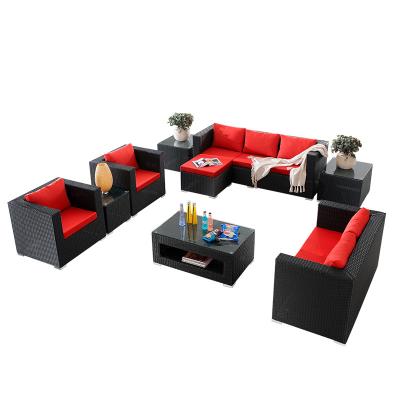 China High Quality Waterproof Outdoor Furniture Patio Furniture Rattan Sectional Sofa Sets Leisure Outdoor Sofas For Yard for sale