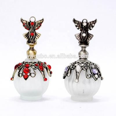 China 0il Bottle#57226/57231 Essential Metal Bottle#57226/57231 Angela Design Mini Perfume Frosted Oil Refillable Arabic Glass Bottle Oil 30ml Metal Bottle for sale