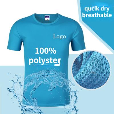 China Breathable 100% Polyester Quick Dry Men's T-shirt T-shirt Summer Quick Dry Sports Running Women's Short Sleeve for sale