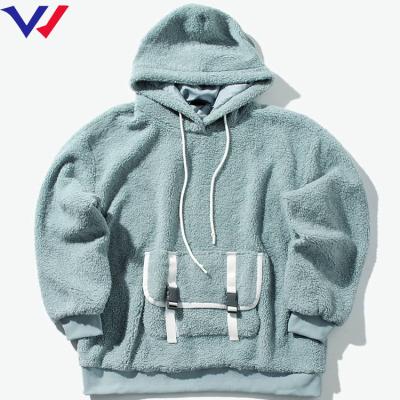 China Custom Anti-pilling Thick Hoodie Custom Polar Logo Fleece Men Hoodie and Straps Latest Quality Pocket Sweater Pullover Sherpa Hoodie for sale