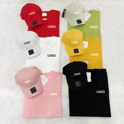 China wholesale Anti-wrinkle custom plus size women summer NY T-shirt and hat set designer NY Shirts for women 2021 for sale