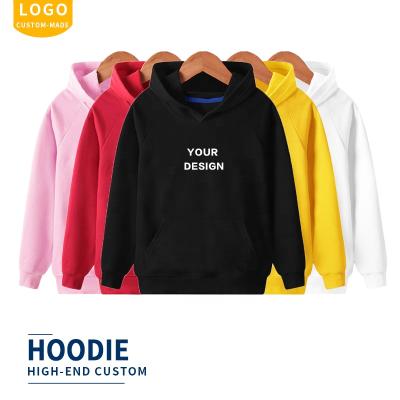 China 2021 New Anti-wrinkle Kangaroo Hoodie Custom Logo 100% Cotton And Polyester High Quality Boys And Girls Printed Hoodie Children's Hoodie for sale