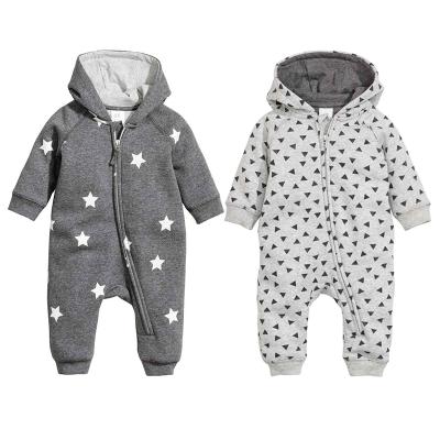 China Import Winter Wholesale Cotton Baby Long Sleeve Star Printing Pajamas Rompers Soft Clothes for sale