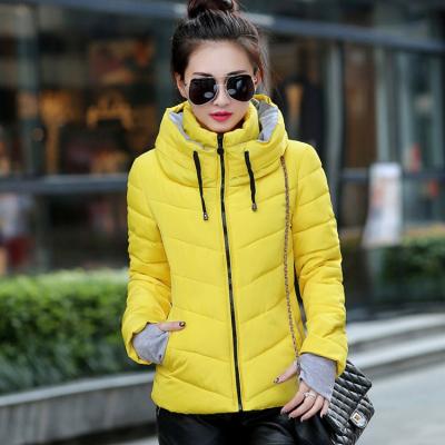 China Hot sale Anti-wrinkle winter jacket women plus size women's parkas thicken outerwear solid hooded coats short female slim cotton padded for sale