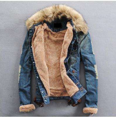 China Men's Jeans Waterproof Denim With Fur Collar Men's S for sale